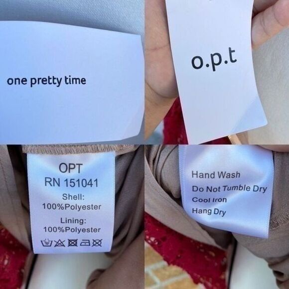 O.P.T OPT One Pretty Time Lizzet Magenta red lace midi dress size medium - Picture 12 of 12